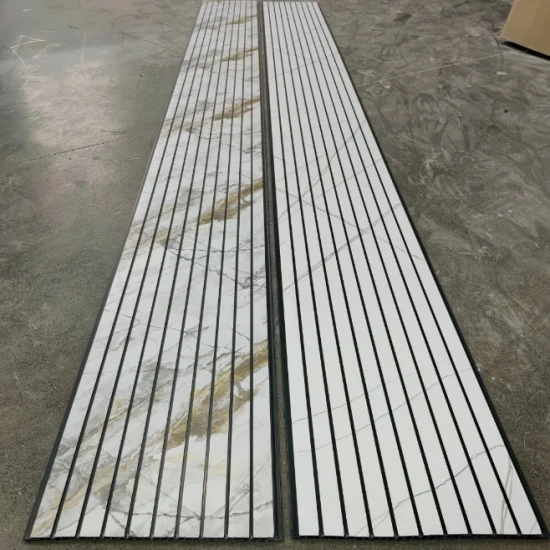 Gold Line Fluted PVC Panel factory
